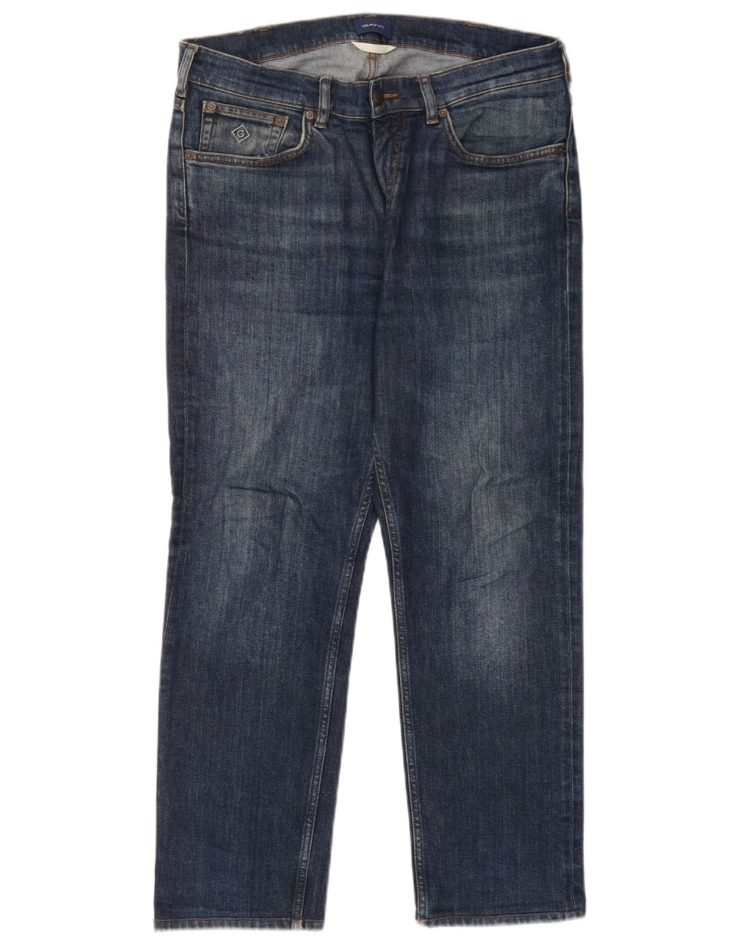 Gant Straight Jeans til mænd W32 L30 blå bomuld