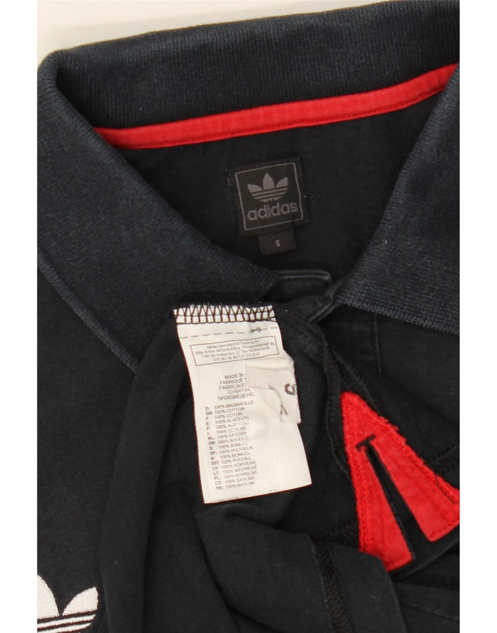 ADIDAS Poloshirt til mænd Lille sort Colourblock Bomuld