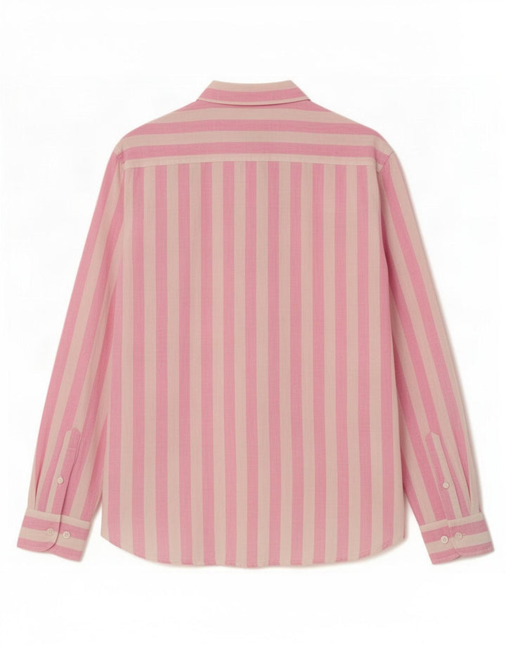 Massimo Dutti Herreskjorte XL Pink Stribet hør
