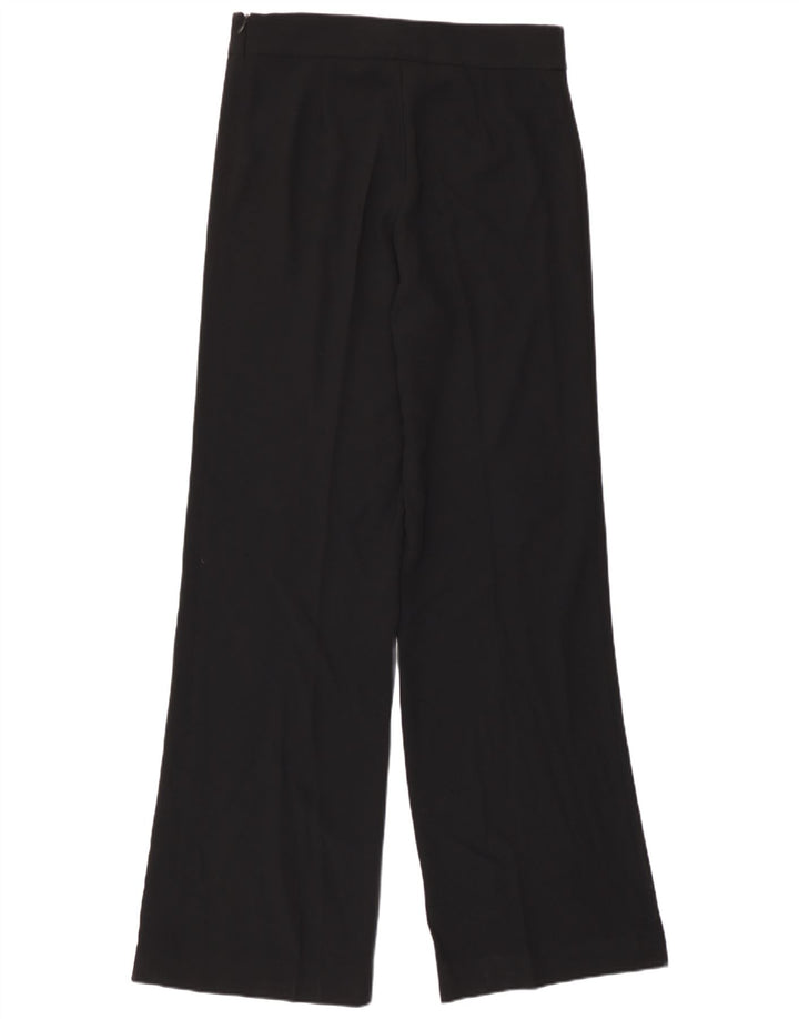 Zara Kvinder Casual Bukser med brede ben Medium W30 L33 Sort Polyester
