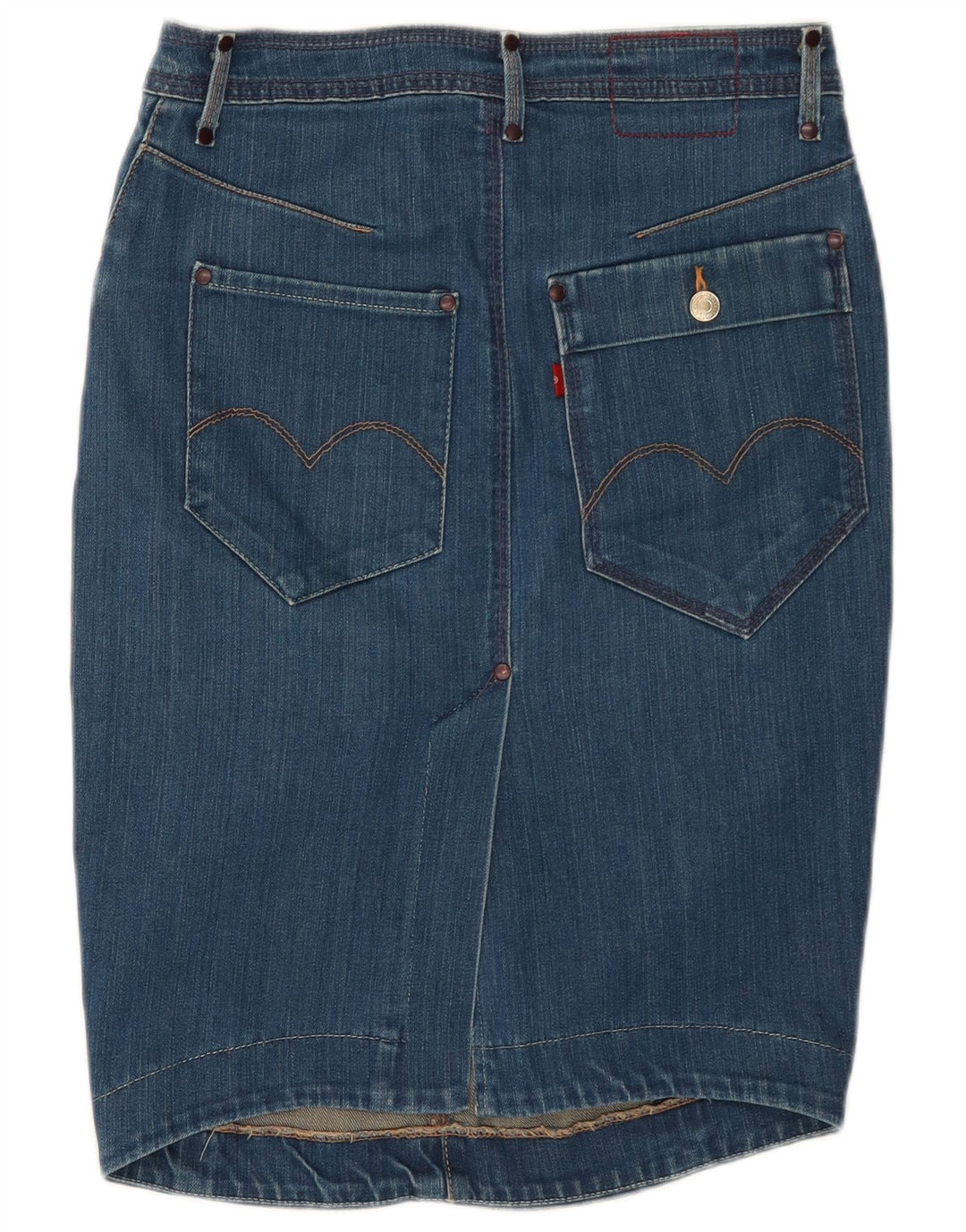 Levi's Dame-denimnederdel W28 Medium Blue Bomuld