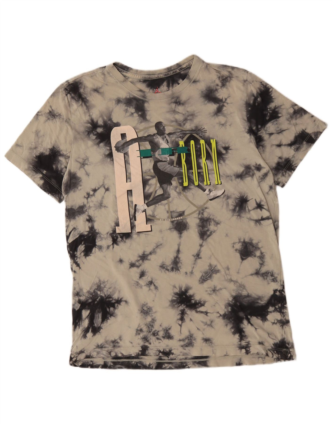 Jordan Herre grafisk T-shirt Top Medium Blue Tie Dye