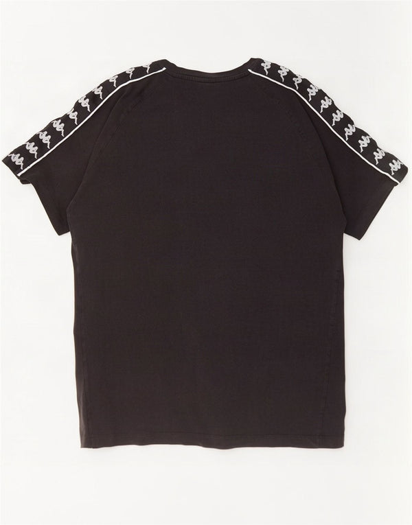 Kappa Mens Graphic T-Shirt Top Medium Black Cotton
