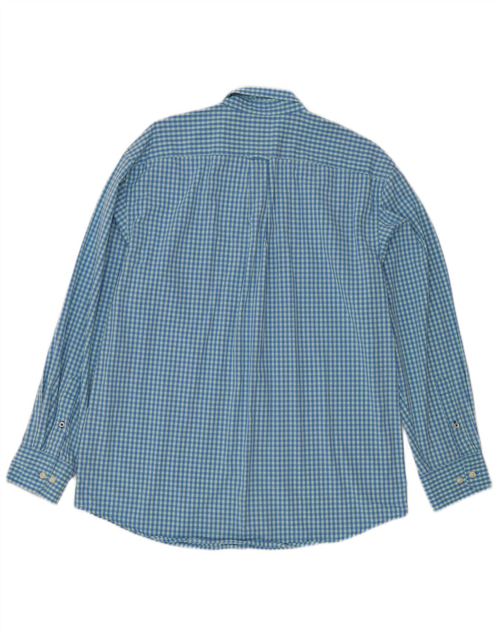 Izod Herreskjorte Stor Blå Gingham Bomuld