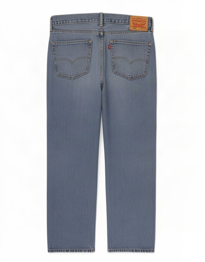 Levi's Herre 505 Distressed Straight Jeans W36 L30 Blå