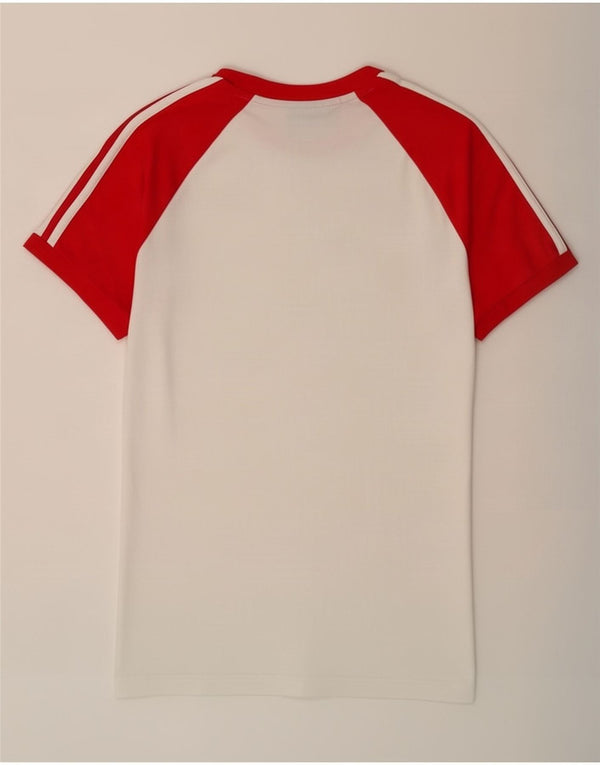 Adidas Herre T-Shirt Top Medium White Colourblock Bomuld