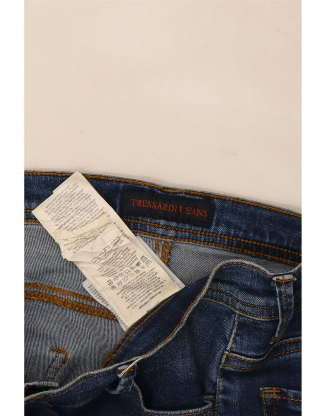 Trussardi Dame Slim Jeans W30 L30 Blå Bomuld