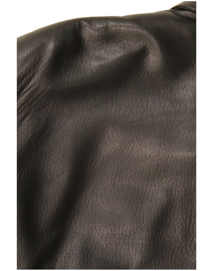 Vintage herre læderjakke IT 56 3XL Sort