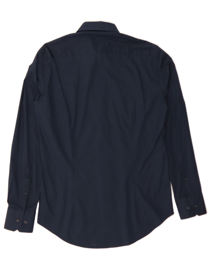 DACK'S Mens Shirt Medium Navy Blue Cotton Vintage Dack's and Second-Hand Dack's from Messina Hembry 