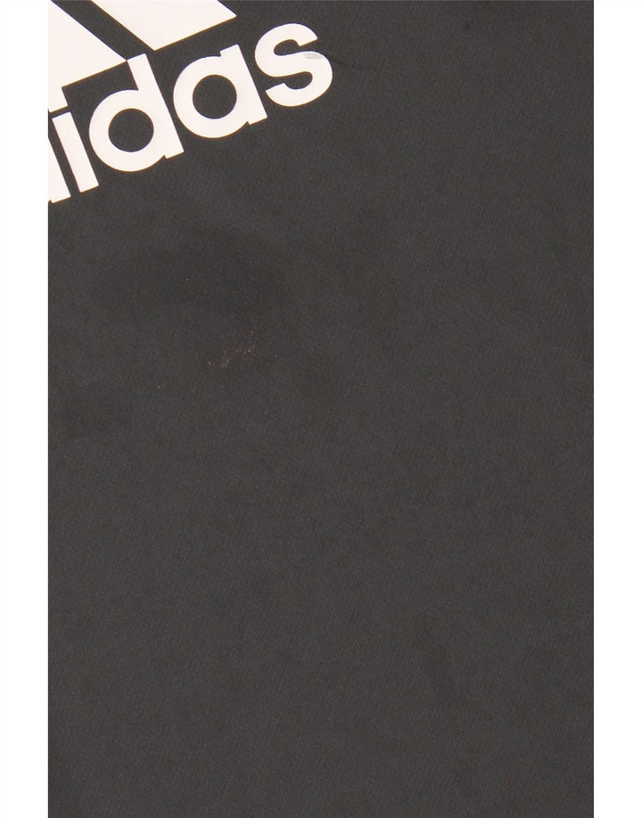 Adidas drenge grafisk t-shirt top 9-10 år grå polyester