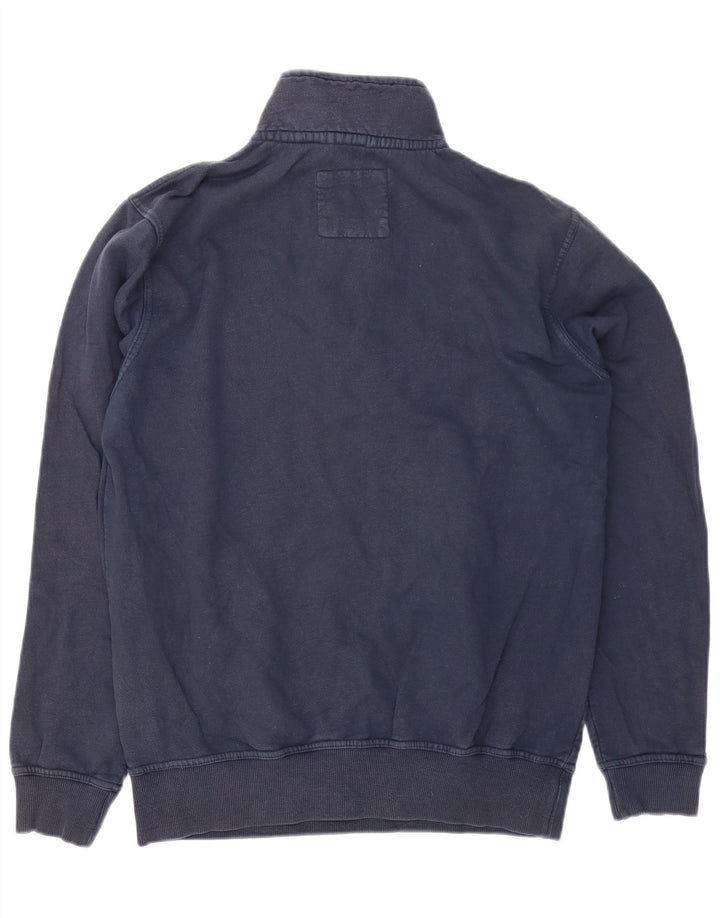 Besætningstøj Herre Zip Neck Sweatshirt Jumper Medium Navyblå Bomuld