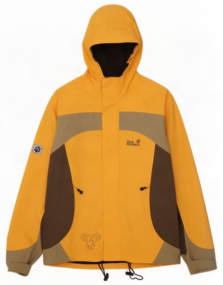 Jack Wolfskin Drenge Grafisk regnjakke 15-16 år Gul Colourblock