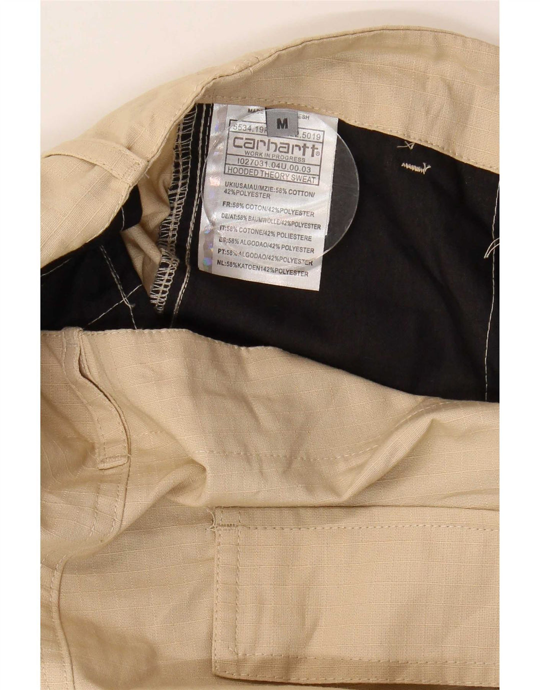 Carhartt Herre Straight Cargo Bukser Medium W34 L29 Beige Bomuld