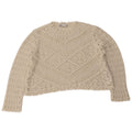 Zara Womens Oversized Crop Crew Neck Jumper Sweater UK 10 Small White