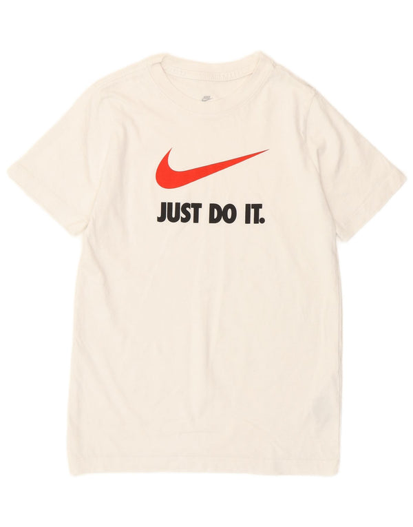 Nike drenge grafisk t-shirt top 10-11 år medium hvid bomuld
