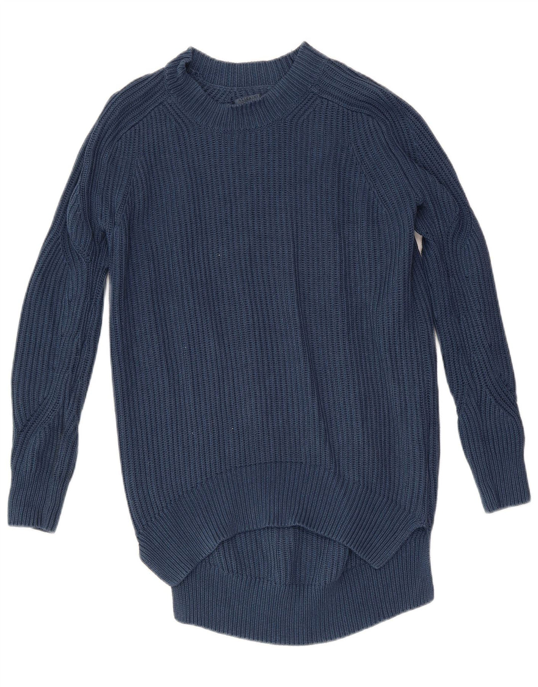 ALL SAINTS Dame sweater med rund hals DK 6 XS marineblå bomuld