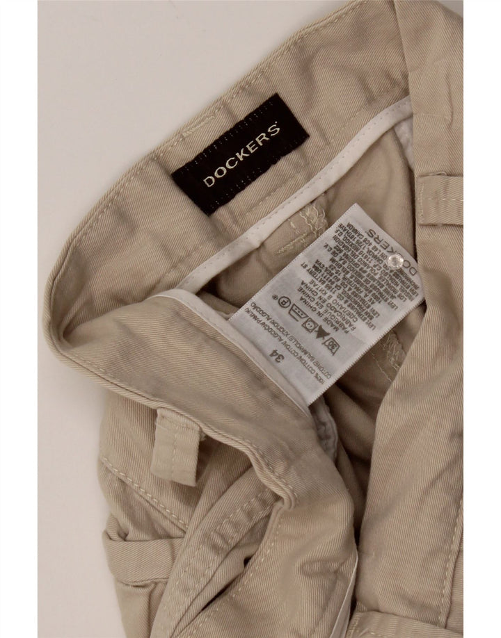 Dockers Herre Cargo Shorts W34 Large Beige Bomuld