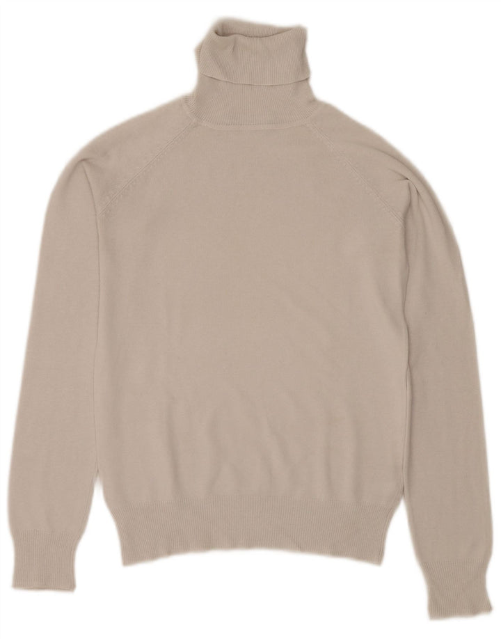 Zara Dame Rullehals Sweater UK 10 Lille Grå Bomuld