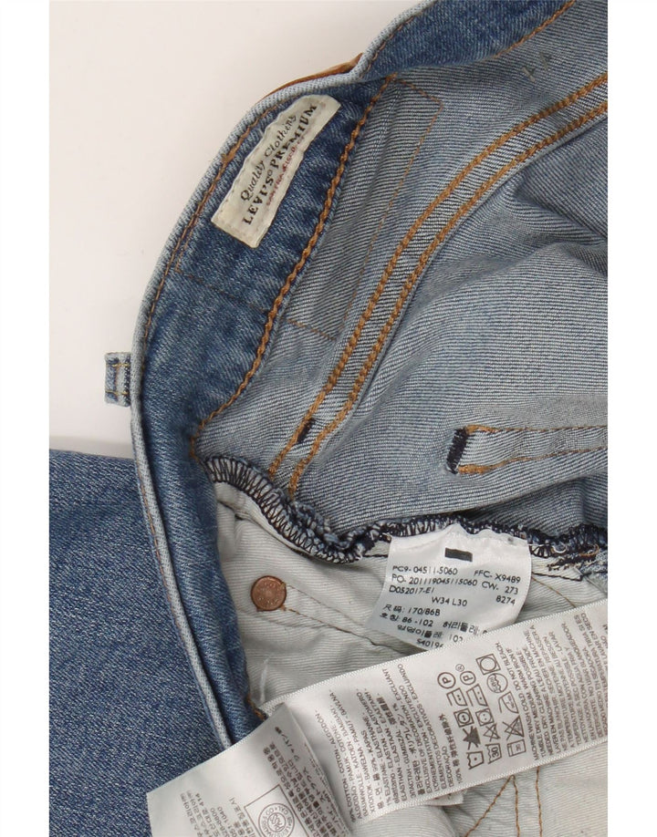 Levi's Slim Jeans til mænd W34 L30 blå bomuld