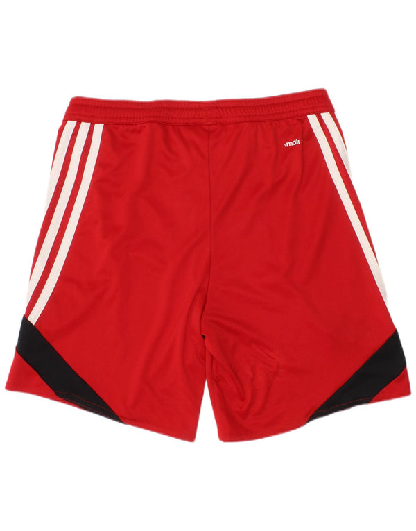 Adidas Boys Climalite Sportshorts 9-10 år Medium Rød Colourblock