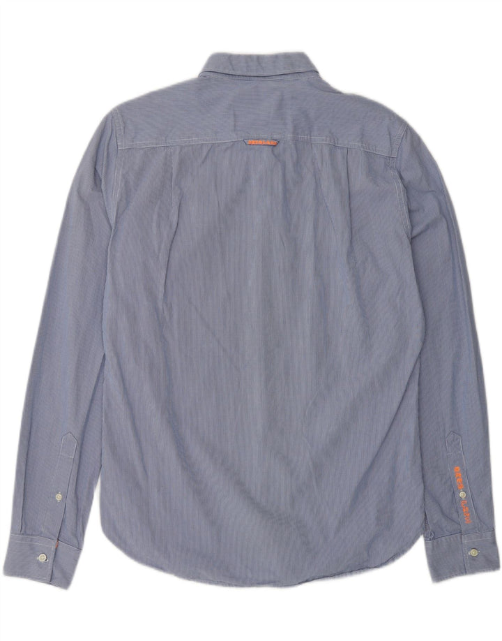 SUPERDRY Herreskjorte Medium Blue Pinstripe Bomuld
