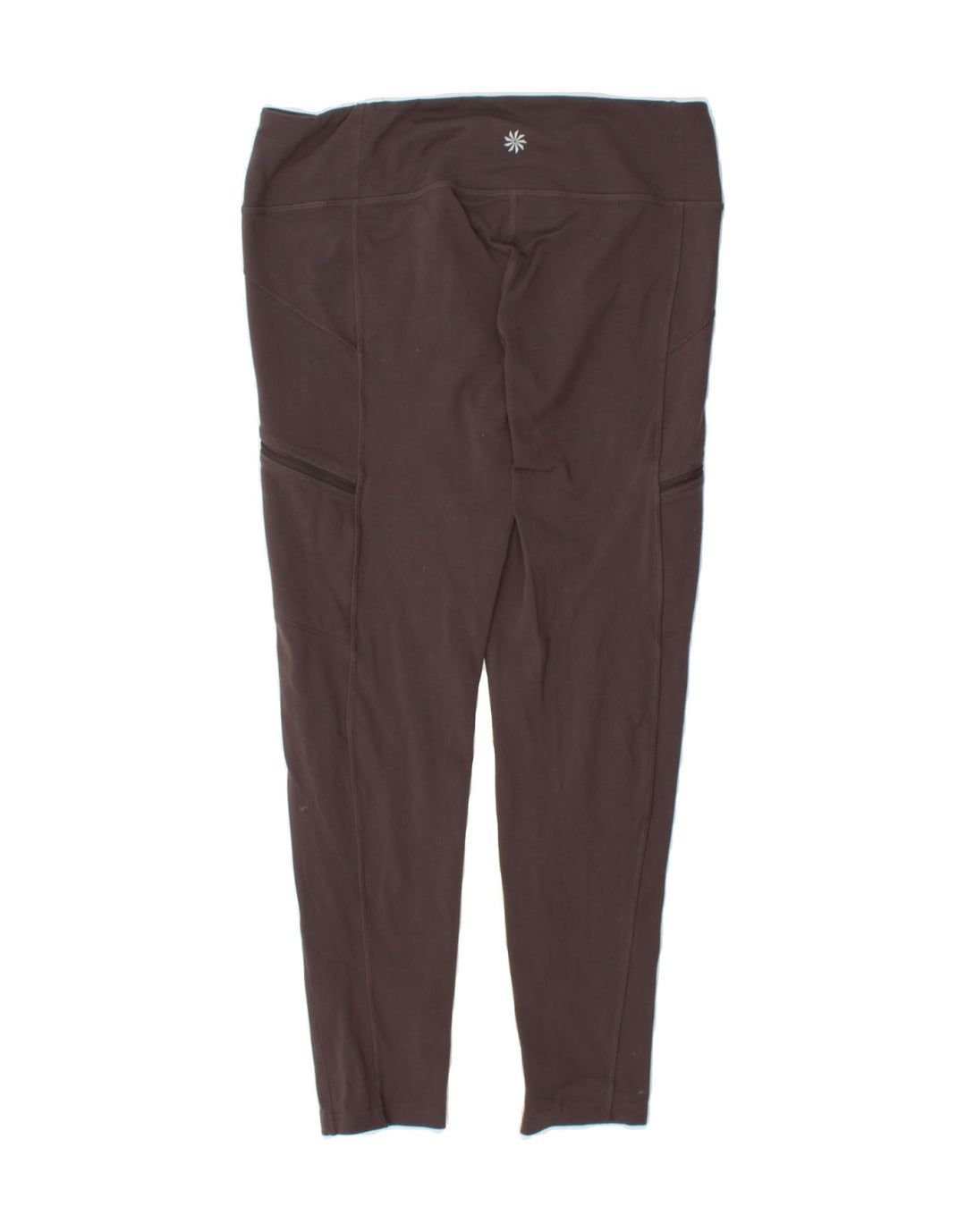 ATHLETA Womens Leggings UK 14 Large  Brown Nylon Vintage Athleta and Second-Hand Athleta from Messina Hembry 