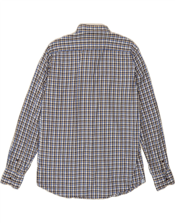 MASSIMO DUTTI Mens Shirt Medium Blue Check Cotton Vintage Massimo Dutti and Second-Hand Massimo Dutti from Messina Hembry 