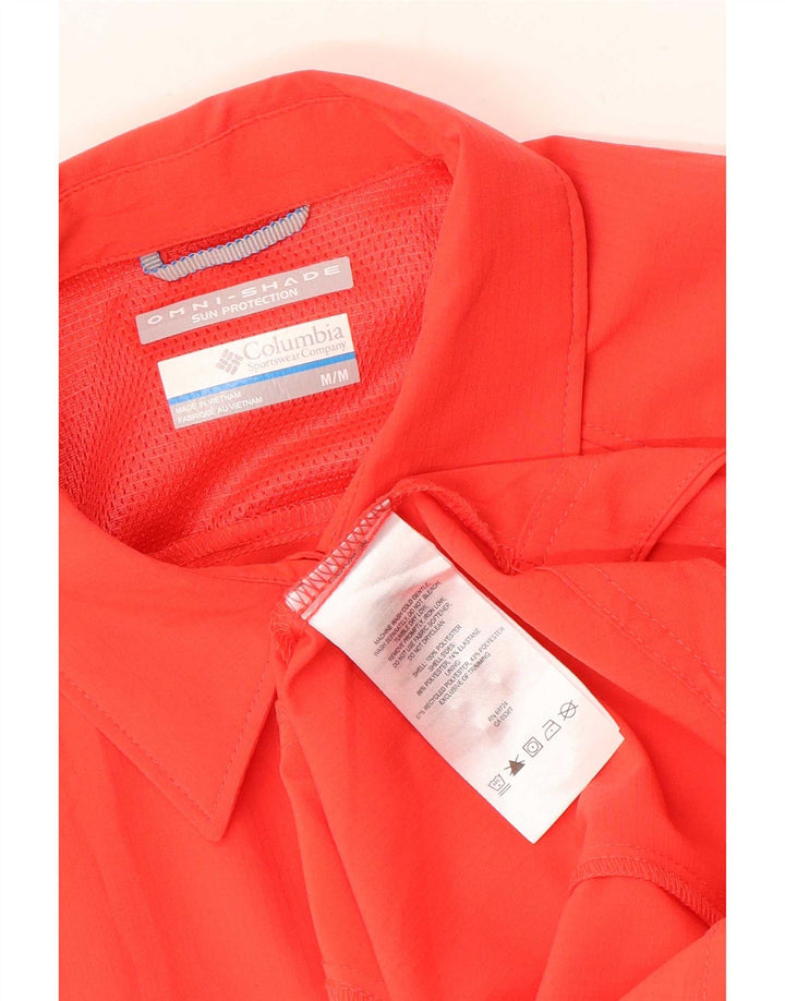 Columbia Womens Omni-Shade skjorte UK 12 Medium Orange Polyester