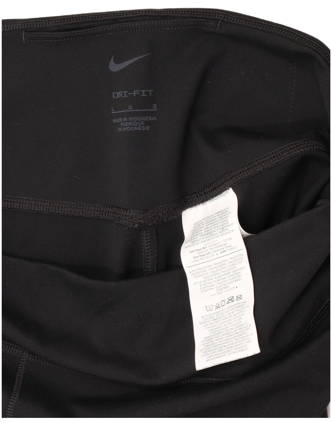 Nike Dame Grafiske Leggings UK 14 Large Sort Polyester