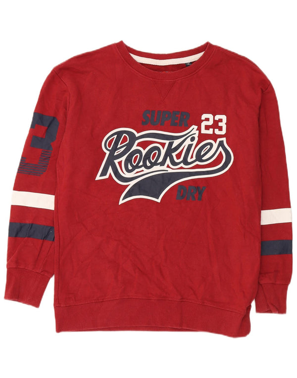 Superdry Grafisk Sweatshirt-trøje til mænd Lille Rød Colourblock Bomuld