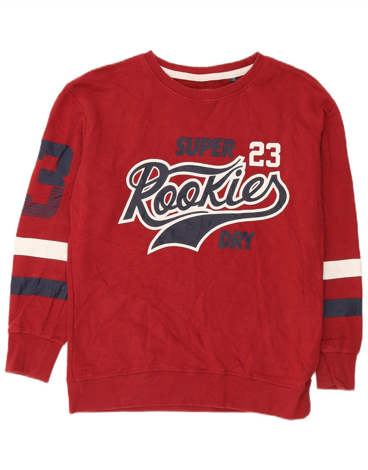 Superdry Grafisk Sweatshirt-trøje til mænd Lille Rød Colourblock Bomuld