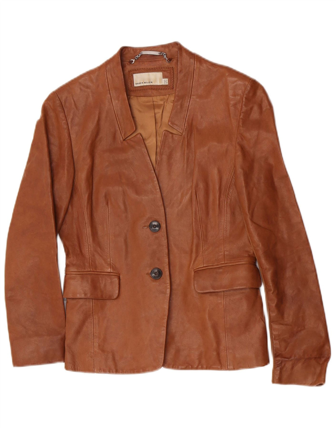 Karen Millen Dame 2 Button Blazer Jacket UK 12 Medium Brown