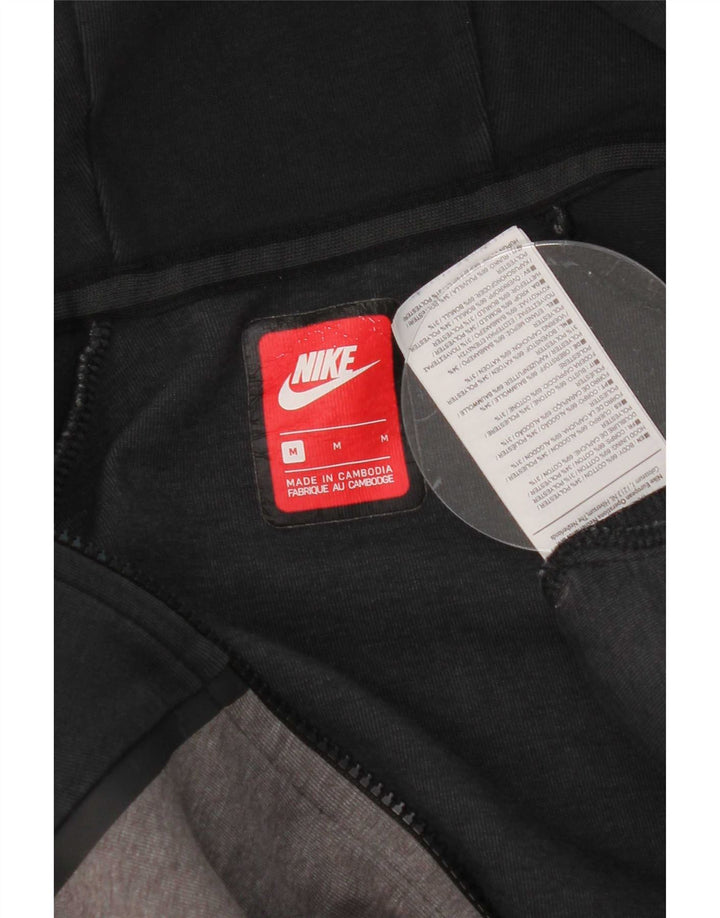 Nike Hættetrøje med lynlås til mænd Medium Sort Colourblock Bomuld