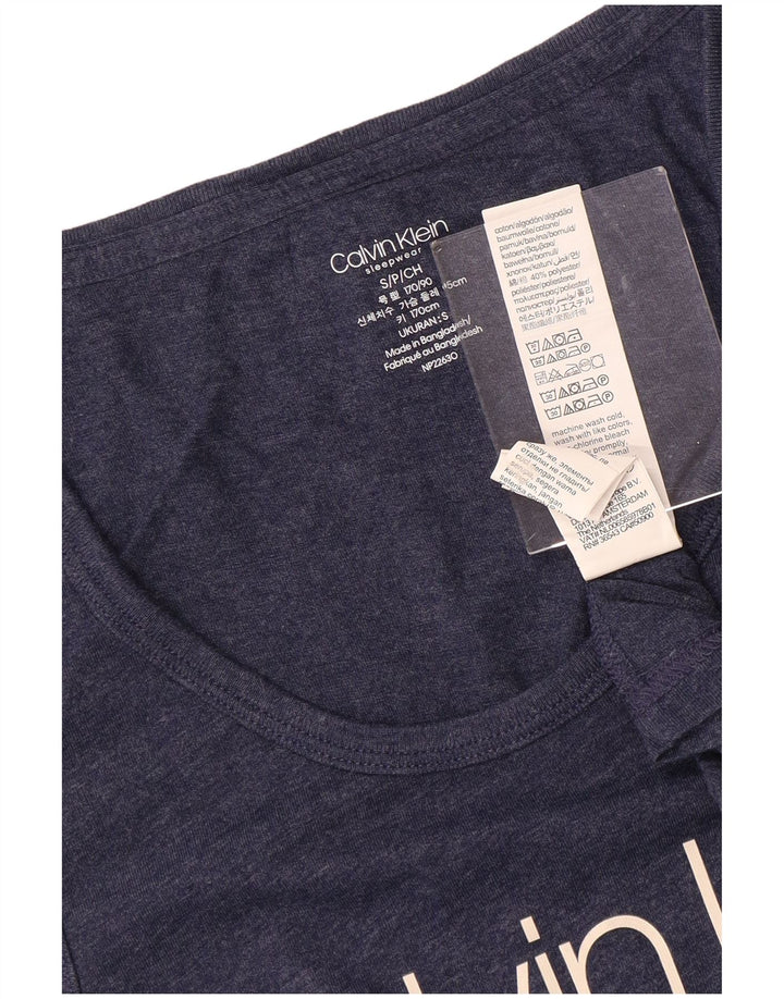CALVIN KLEIN Herre grafisk vest Top Lille marineblå bomuld