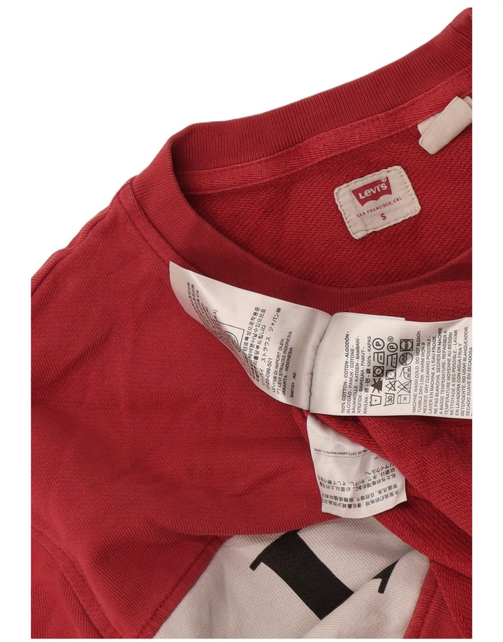 Levi's Grafisk Sweatshirt-trøje til mænd Small Pink Colourblock Bomuld