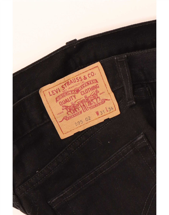 Levi's Herre 595 Straight Jeans W31 L29 Sort