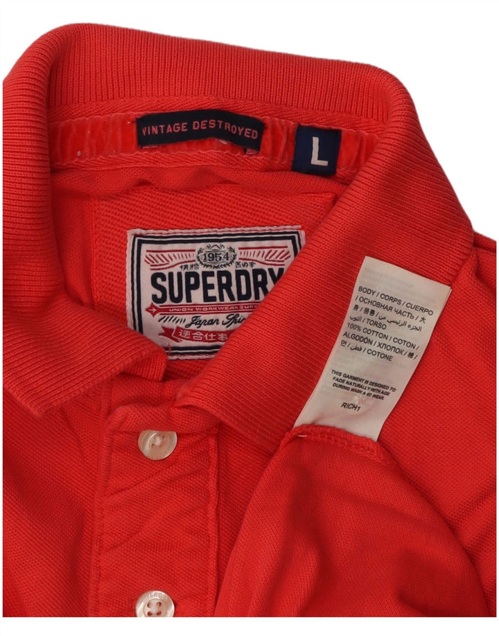 Superdry herre poloskjorte stor rød bomuld