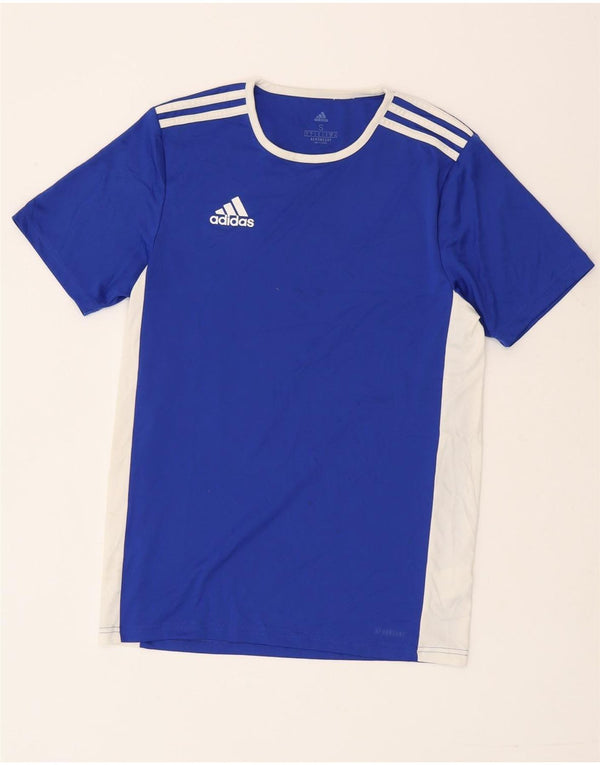 Adidas Herre Aeroready T-Shirt Top Lille Blå Colourblock Polyester