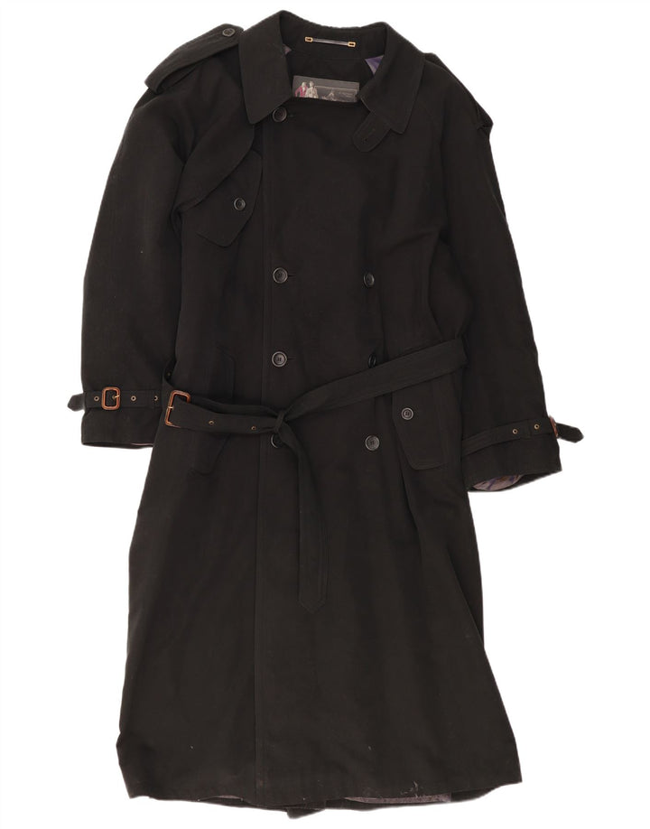 Vintage Trench Coat til mænd IT 48 Medium Sort