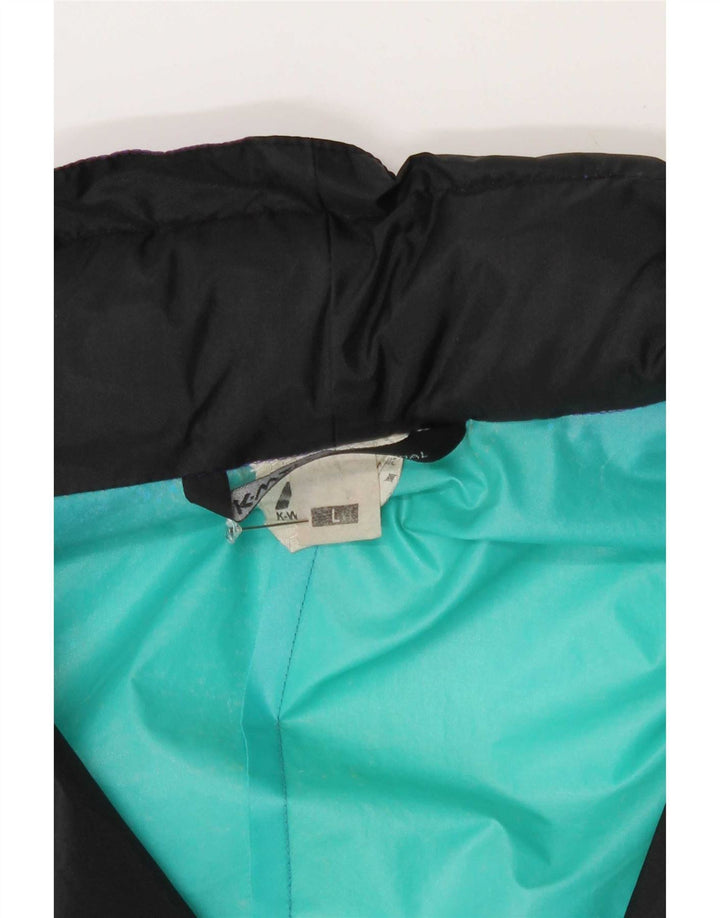 K-Way Herre Grafisk Pullover Regnjakke UK 40 Large Black Colourblock