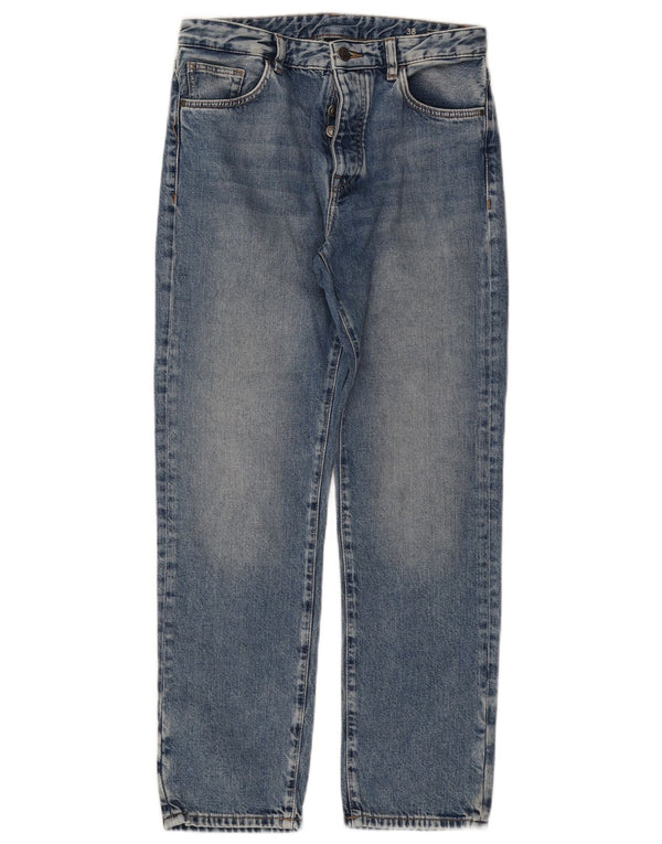 Massimo Dutti Womens High Rise Straight Jeans EU 38 Small W28 L28 Blue