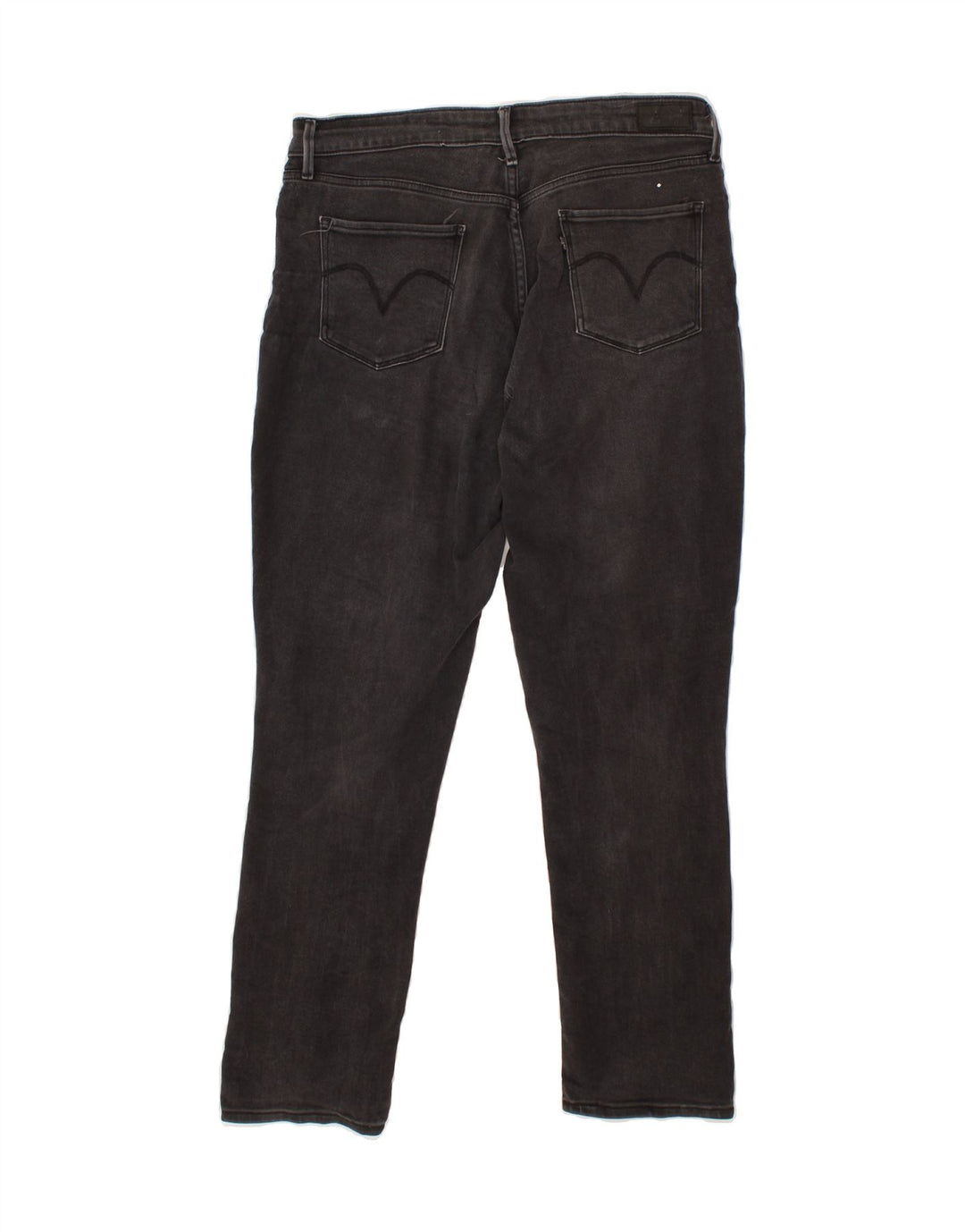 LEVI'S Womens Mid Rise Skinny Jeans US 12 Large W31 L30 Black Polyester Vintage Levi's and Second-Hand Levi's from Messina Hembry 