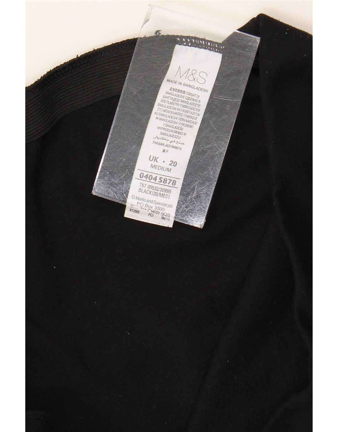 Marks & Spencer Træningsdragtsbukser til kvinder UK 20 2XL Sort Polyester