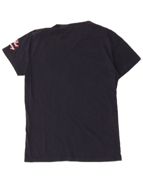 Bedste firma grafisk t-shirt til mænd, medium marineblå bomuld