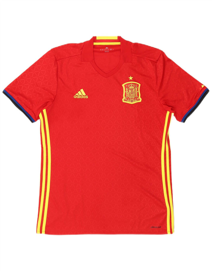 Adidas Herre Climacool T-Shirt Top Medium Rød Polyester