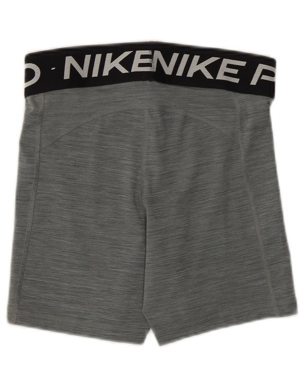 NIKE Dri Fit grafiske sportsshorts til kvinder UK 10 Små grå polyester