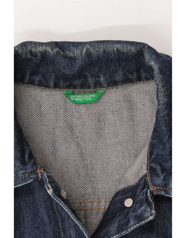 Benetton Dame denimjakke UK 10 Lille Blå