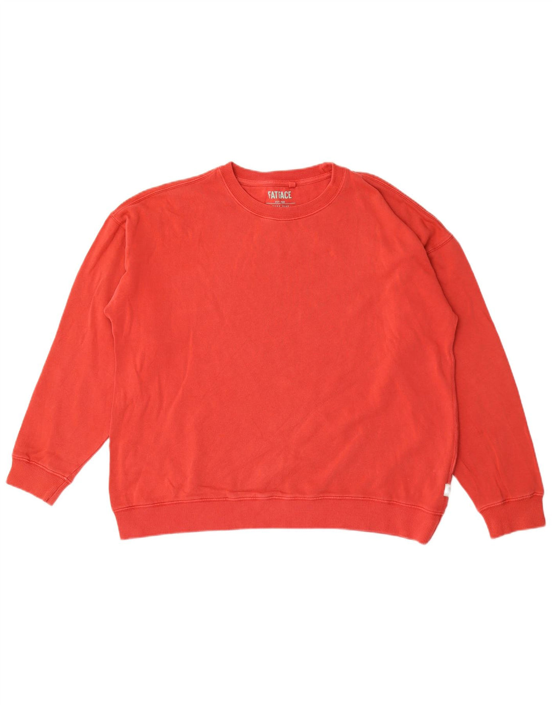 Fat Face Dame Oversized Sweatshirt Jumper UK 16 Stor Rød Bomuld