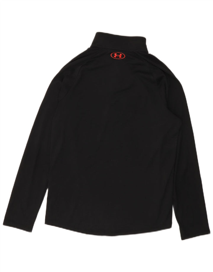 Under Armour Herre Zip Neck Pullover Træningsdragt Top Lille Sort Camouflage