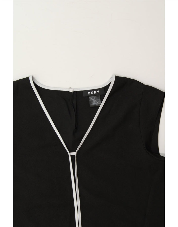 DKNY Womens Sleeveless Blouse Top UK 18 XL Black Polyester Vintage Dkny and Second-Hand Dkny from Messina Hembry 